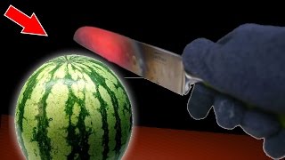 EXPERIMENT - Glühendes 1000 Grad MESSER VS WASSERMELONE