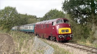 Class 42 Diesel Hydraulic "Warship" Locomotive D821 "Greyhound" in Essex