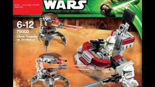 Обзор на лего звёздные войны Clone Troopers vs. Droidekas 75000