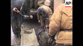 RUSSIA: CHECHNYA: CHECHENS SHELTER FROM BOMBING