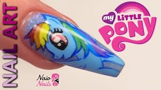 Nail Art - My Little Pony Design - Rainbow Dash