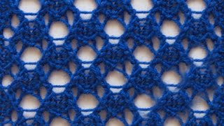 Knotted openwork stitch_Ажурный узор