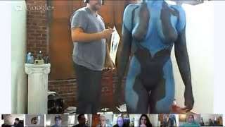 NSFW Google+ Hangout CORTANA Body Paint