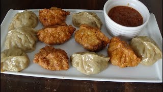 Chicken Momos and Red Chilli Chutney For Momos .Куриное момо и острое чатни к нему.