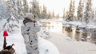 ОДИНОЧНЫЙ ПОХОД. МЯСО С ДЫМКОМ. ГОТОВИМ НА КОСТРЕ. ОХОТА В ТАЙГЕ