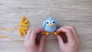 Как связать птичку крючком
