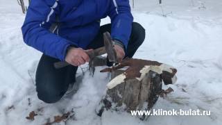 Краш-тест ножа из стали S390. Кузница "Железные Братья"