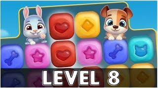 Pet Rescue Puzzle Saga Level 8 | No Boosters