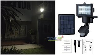 สปอร์ตไลท์โซล่าเซลล์ 60 LED + Motion sensor (เเสง : ขาว) (XML-S22)