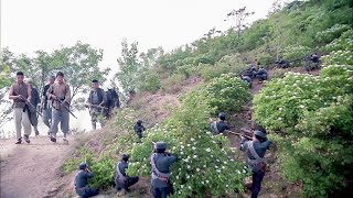 游擊隊押送俘虜，卻在半路遭到日軍伏擊，俘虜也趁亂割斷繩子逃跑！