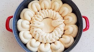 Питка Цвете със Суха Мая Стъпка по Стъпка | Chleb Bread Yumuşak Pamuk Poğaça خبز Golden Bakery