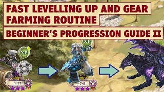 King's Raid - Fast Levelling Up Guide and Legendary Gears Farming Routine