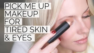 FACE BRIGHTENING MAKEUP for DARK EYE CIRCLES + TIRED SKIN | Mikaela South
