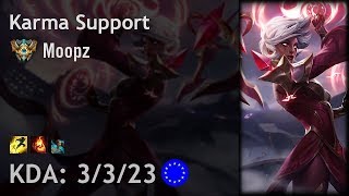 Karma Support vs Morgana - Moopz - EUW Challenger Patch 7.16