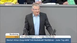 Bundestag: Aktuelle Stunde zum Thema "Ehe für alle" am 11.06.2015