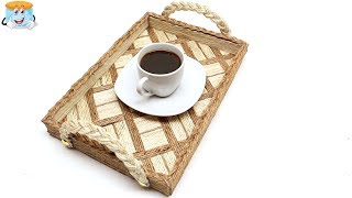 Поднос из Джута в Европейском Стиле Поделки Своими Руками