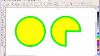 Дуга и сектор Corel Draw