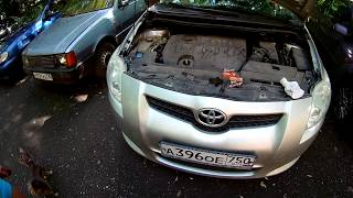 toyota auris 2008, замена ламп ближнего света