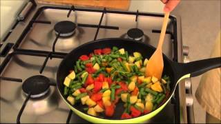 Crispy Curry Potatoes and Green Beans - Vegetarian Cooking