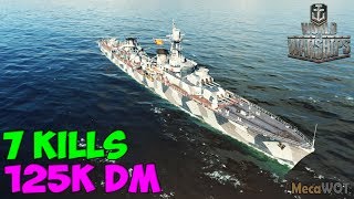 World of WarShips | Émile Bertin | 7 KILLS | 125K Damage - Replay Gameplay 1080p 60 fps