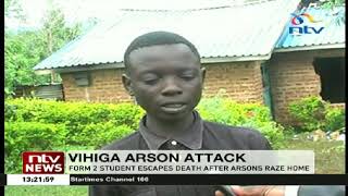 Vihiga: Form 2 student narrowly escapes death after arsonists raze home