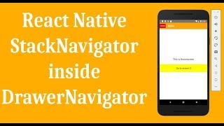 StackNavigator insie DrawerNavigator  - React Native Nested Navigation Tutorial