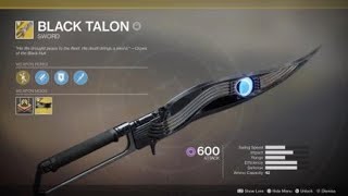 Destiny 2 The grind to black talon