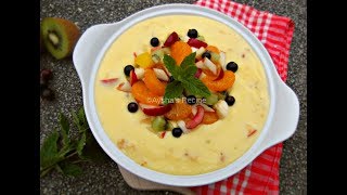 ফ্রুট কাস্টার্ড || Restaurant Style Mixed Fruit Custard Recipe in Bangla || Eggless Custard