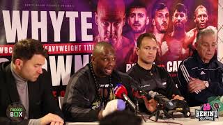 DILLIAN WHYTE, POST FIGHT PRESS CONFERENCE "I WANT WILDER"