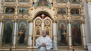 Крещенский сочельник - проповедь протодьякона Николая ( Авсиевича )за Божественной литургией.