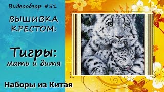 Тигры на мелкой канве, 14СТ вышивка крестом: #обзор набора из Китая. Набор на kanva.in.ua