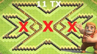 Красивая база для 11 тх 2018 clash of clans | самая лучшая расстановка для 11 тх клеш оф кленс