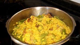 Arroz con pollo en olla exprés abreviada