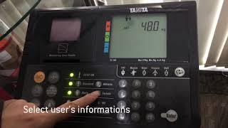 WFC- Tanita DC360P How to use.