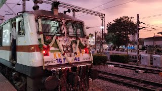 Karnataka Express with E-Loco from Bengaluru (SBC) to Wadi Jn.