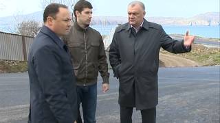Строительство дороги на Маяке во Владивостоке