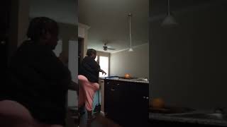 SSBBW , BBW ,  Sweeping the Floor Shaking her Big Huge hanging Belly