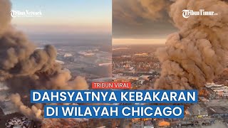 Gumpalan Asap Raksasa Terlihat di Langit Chicago Pasca Kebakaran 'Besar' di Sebuah Gudang