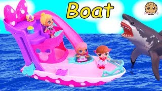 Boat Ride !  Lol Surprise Baby Dolls See Ocean Shark Play Toy Video Cookie Swirl C