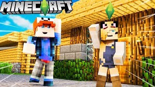 MINECRAFT ŻYCIE #2 - PIERWSZY DZIEŃ JAKO SIMS | Vito i Bella