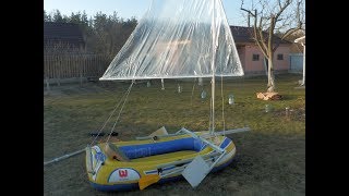 Сборка надувной лодки под парусом (версия 5)