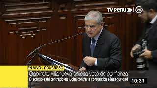 Premier Villanueva expone política del Gobierno ante el Congreso