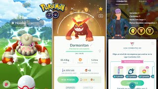 ¡HEATRAN SHINY! DARMANITAN CON SUERTE CHETADO y DETALLES CLAVE del GO BATTLE LEAGUE - POKEMON GO