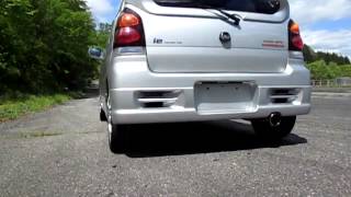 Exhaust Sound Alto works HA22S  Metal Catalyzer & Suzuki Sport Type Sp-x