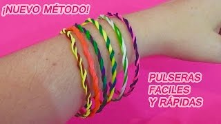 Como hacer pulseras de hilo facil y rápido.  manilla con cola de ratón rapida y facil