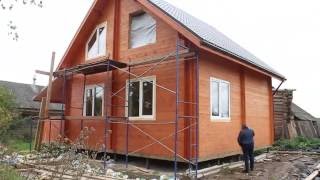 Дачный дом для постоянного проживания из двойного бруса.