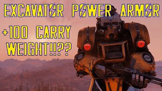 Fallout 76 Quick Tip | Excavator Power Armor 100 Extra Carry Weight