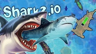 SHARKS VICIOUSLY KILLING AND EATING EACH OTHER! - Sharkz.io Gameplay Highlights + Funny Moments