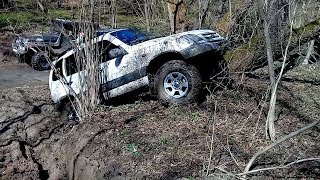 ШЕВИ НИВА vs NISSAN PATROL vs JEEP WRANGLER весенние покатушки .