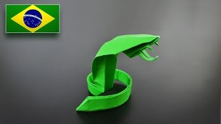 Origami: Serpente 2.0 - Instruções em Português BR